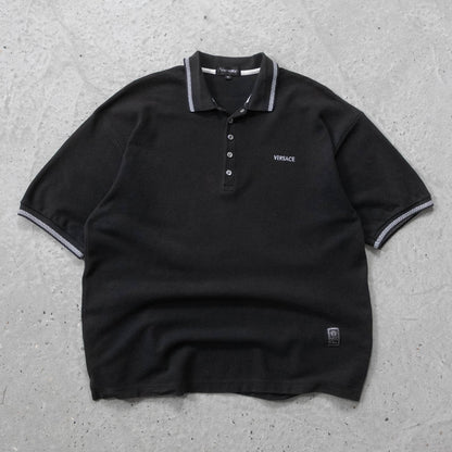 Versace Embroidered Polo Shirt - 90s (XL) - AL Vintage
