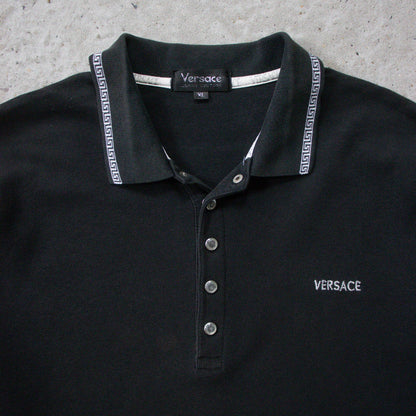 Versace Embroidered Polo Shirt - 90s (XL) - AL Vintage