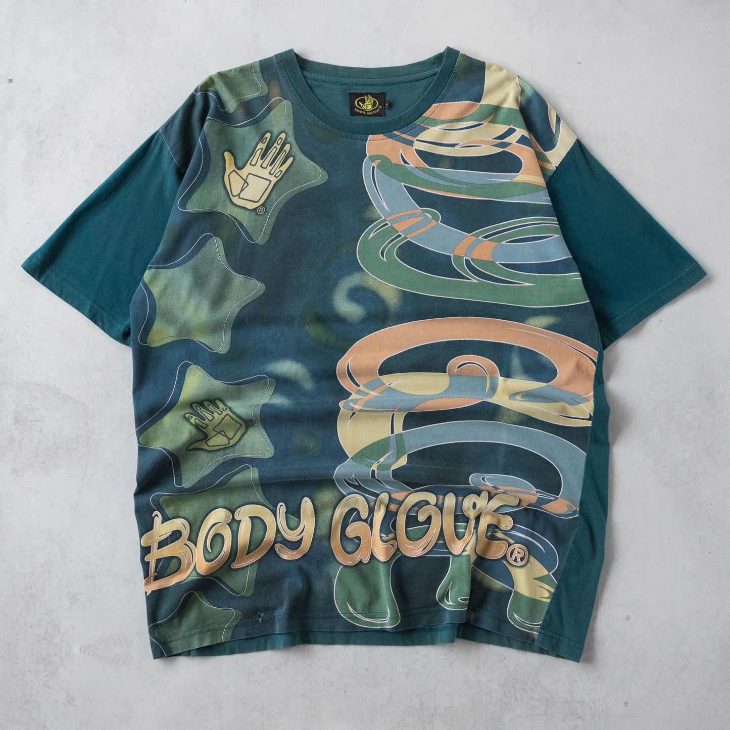 Vintage 90s Body Glove AOP Tee - L