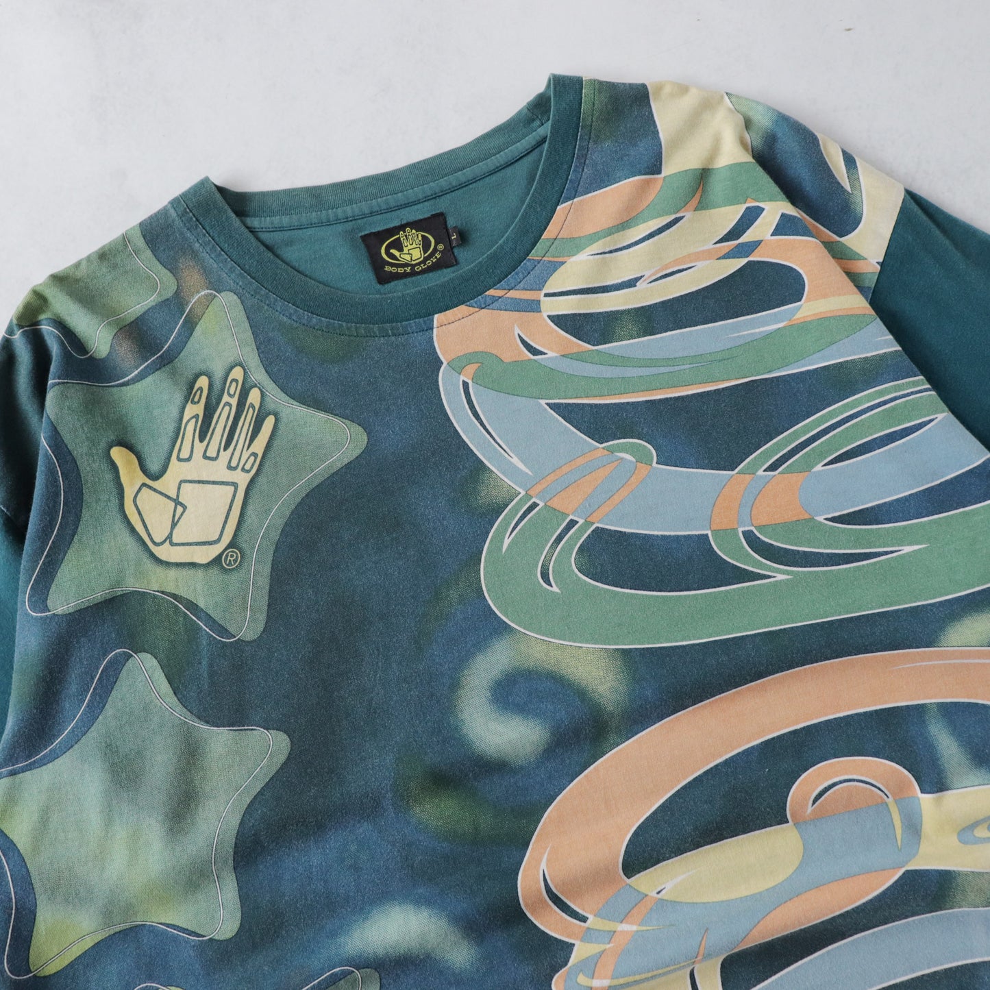 Vintage 90s Body Glove AOP Tee - L