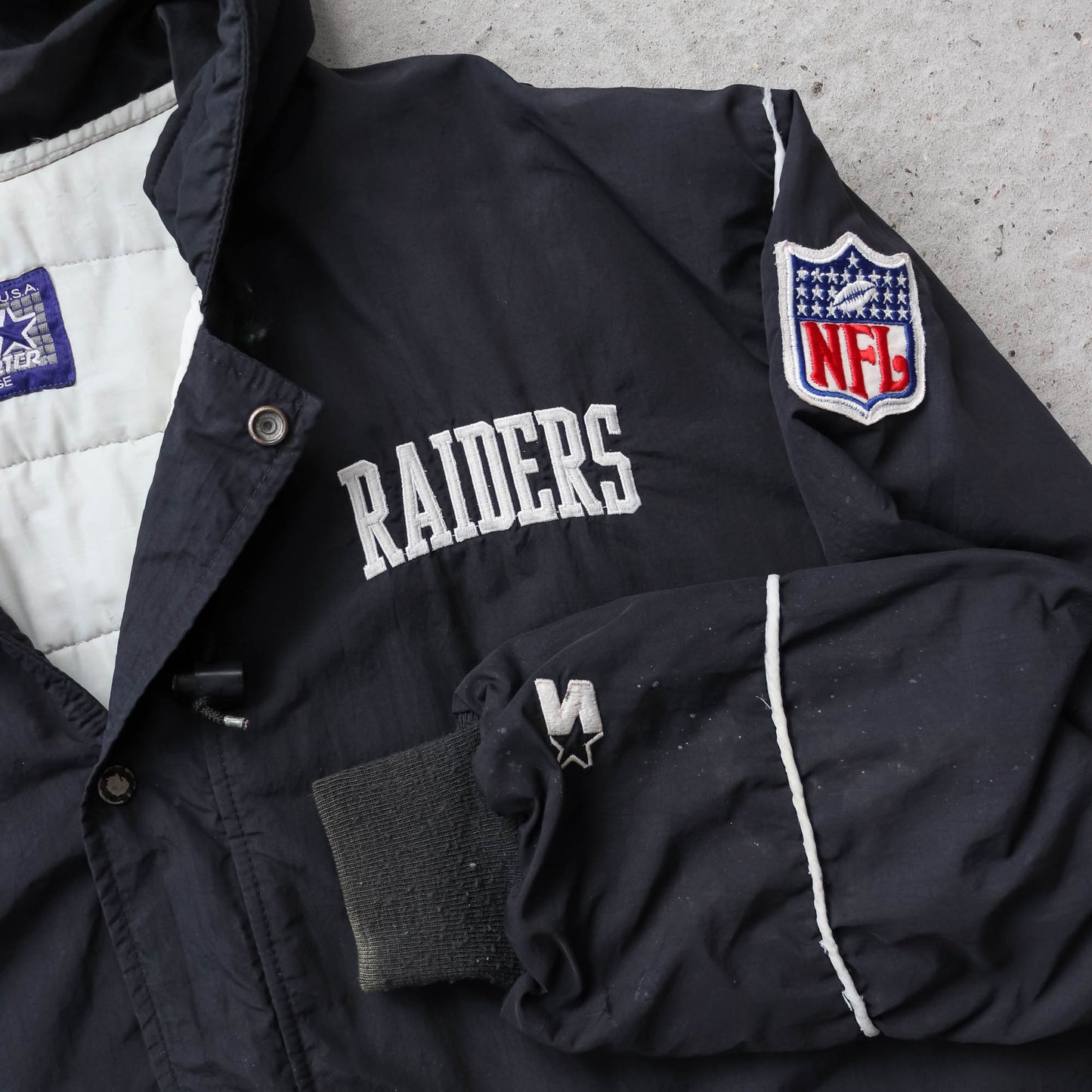 Oakland Raiders NFL Starter Puffer Jacket - 90s (XL)