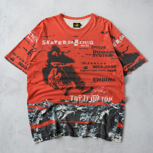 Vintage 90s Body Glove Skateboarding AOP Tee - L