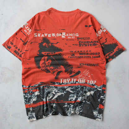 Vintage 90s Body Glove Skateboarding AOP Tee - L