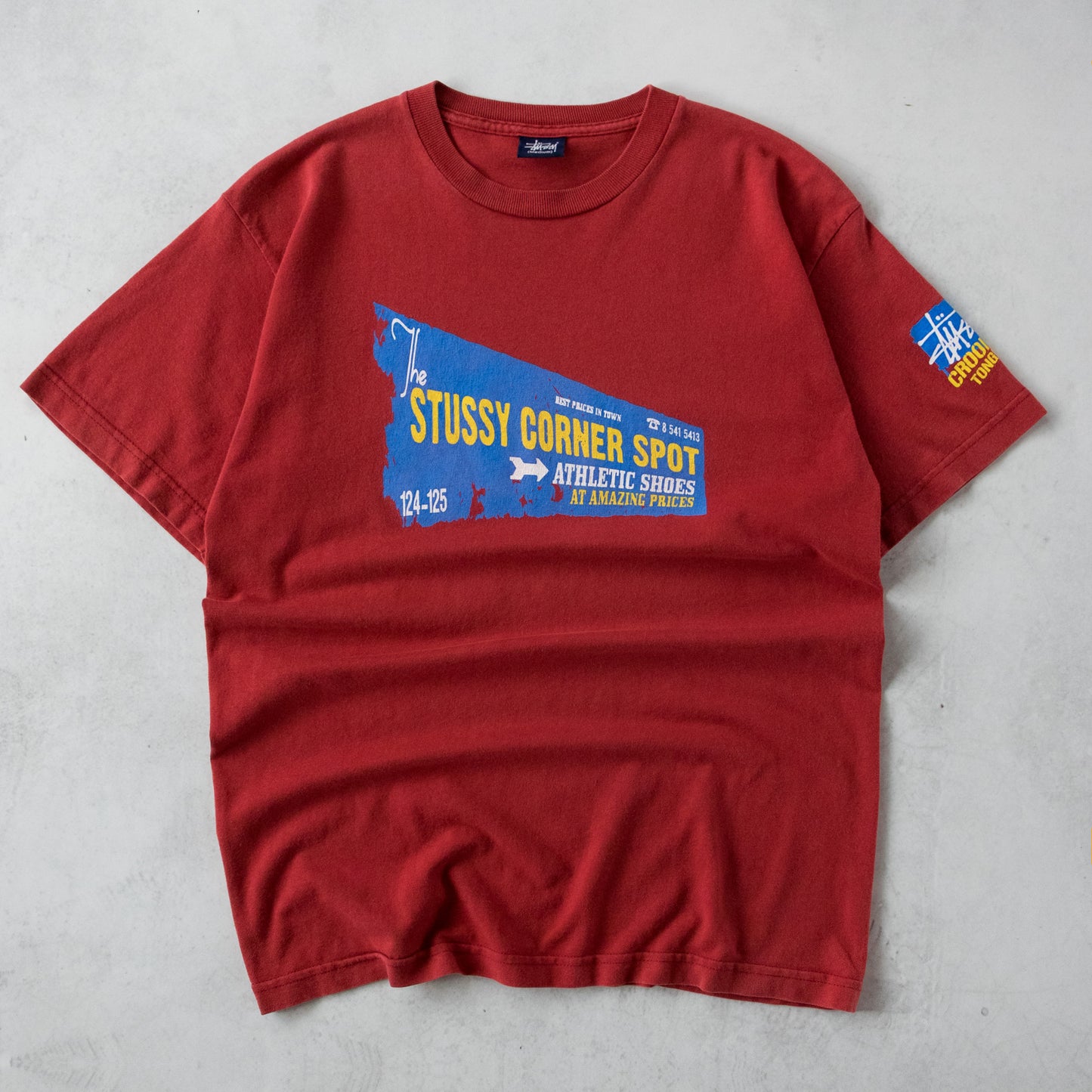 Vintage 2000s Stussy x Crooked Tongues Tee - M
