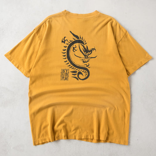 Vintage 90s Stussy Dragon Tee - M