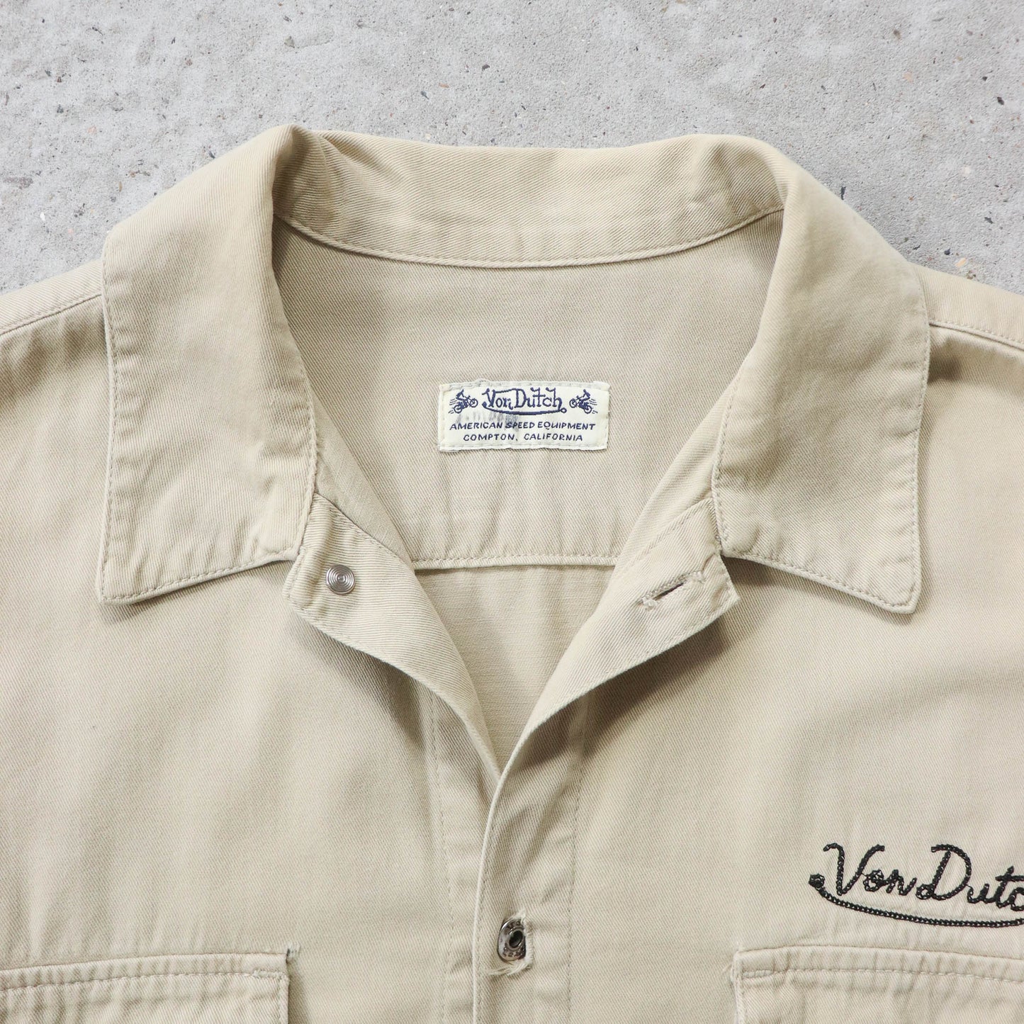 Von Dutch Chain Stitch Work Shirt - 2000s (L)