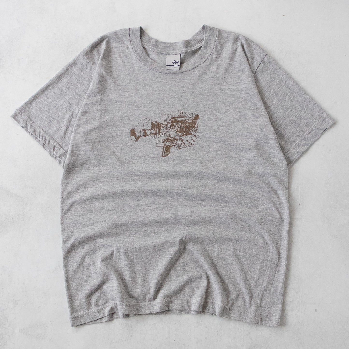 Vintage 90s Stussy Camera Tee - L