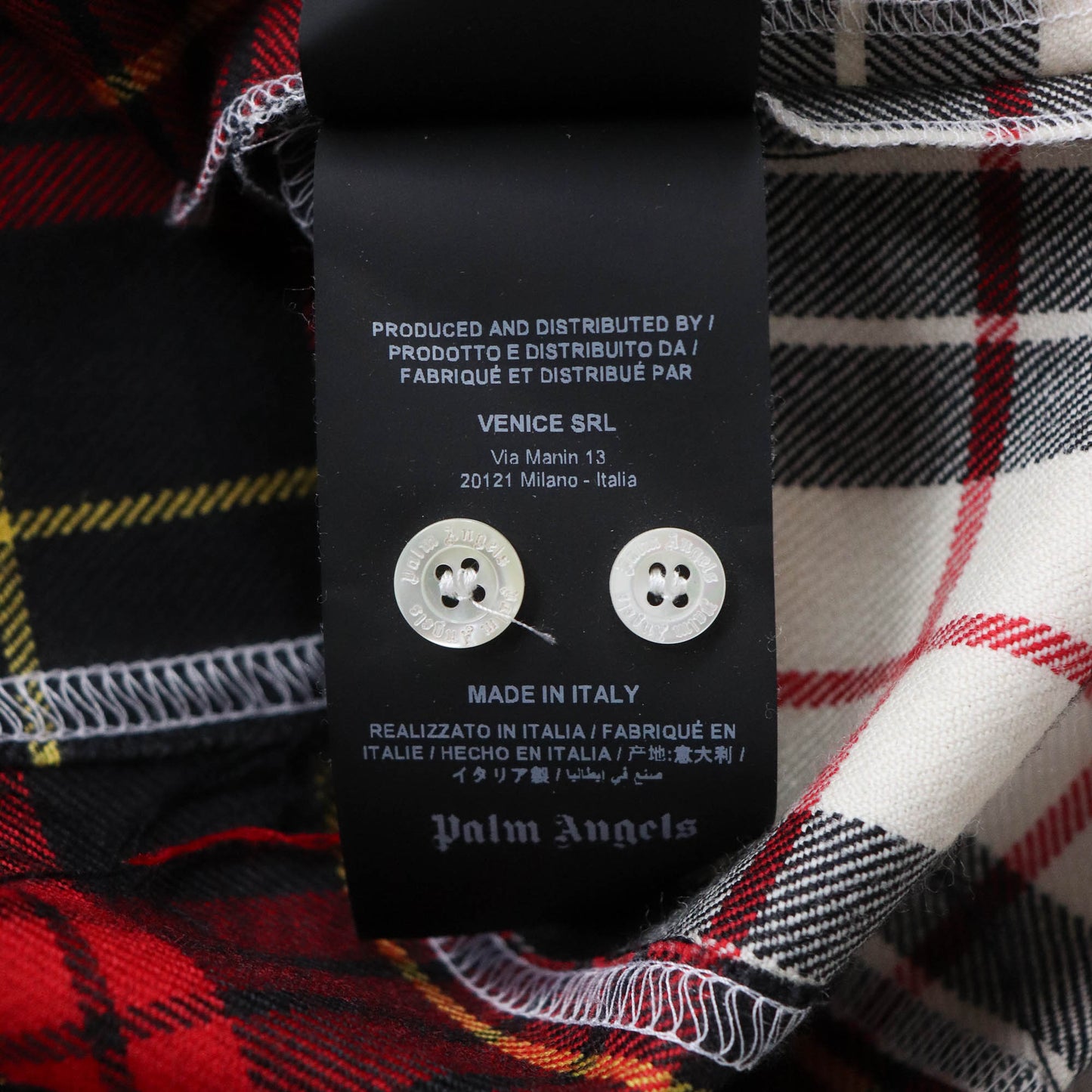 Palm Angels Patchwork Flannel Shirt - (46/L)