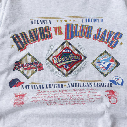 Vintage 1992 Braves vs Blue Jays MLB World Series Tee - L