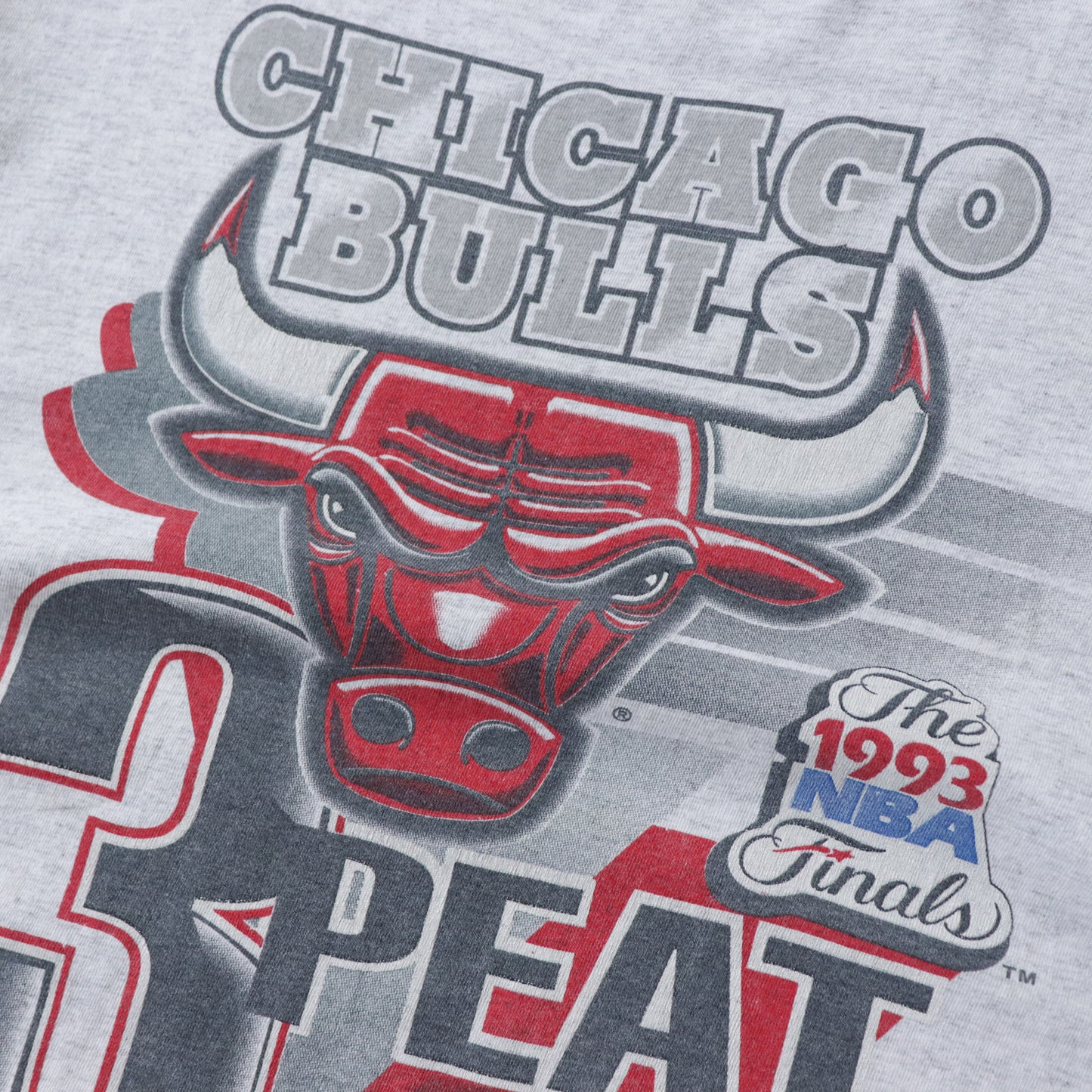Vintage 1993 Chicago Bulls Threepeat NBA Champions Tee - XXL