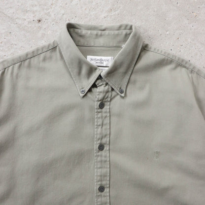 Yves Saint Laurent Embroidered Button Up Shirt - 90s (XL)