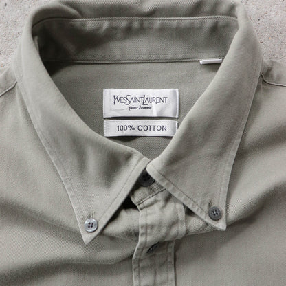 Yves Saint Laurent Embroidered Button Up Shirt - 90s (XL)
