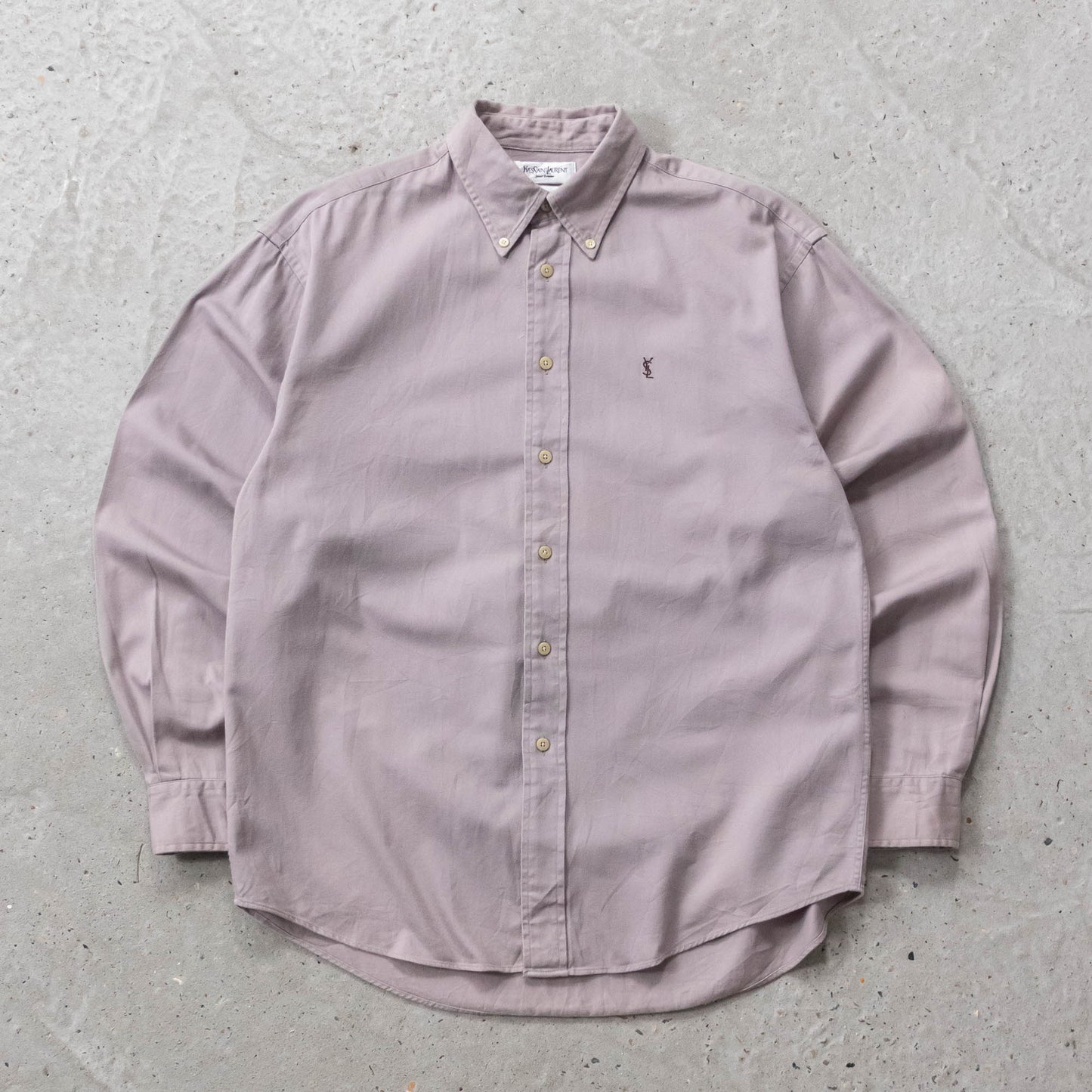Yves Saint Laurent Embroidered Button Up Shirt - 90s (M)