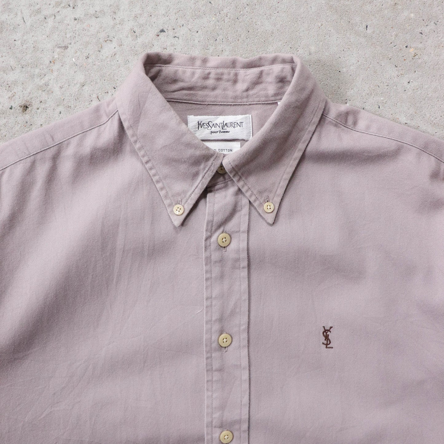 Yves Saint Laurent Embroidered Button Up Shirt - 90s (M)