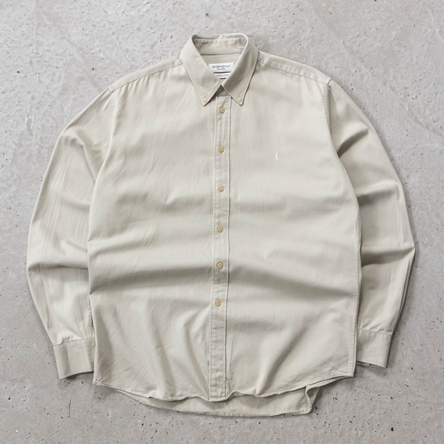 Yves Saint Laurent Embroidered Button Up Shirt - 90s (L)