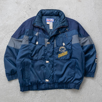 San Diego Chargers NFL Logo Athletic Puffer Jacket - 90s (XL)