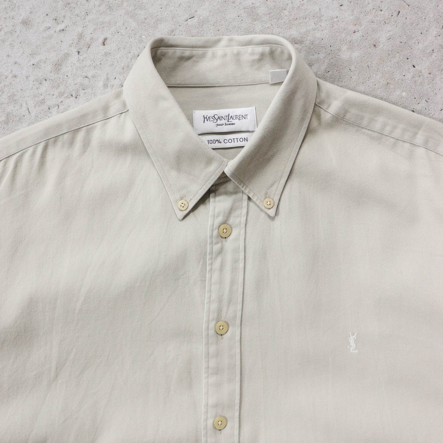 Yves Saint Laurent Embroidered Button Up Shirt - 90s (L)