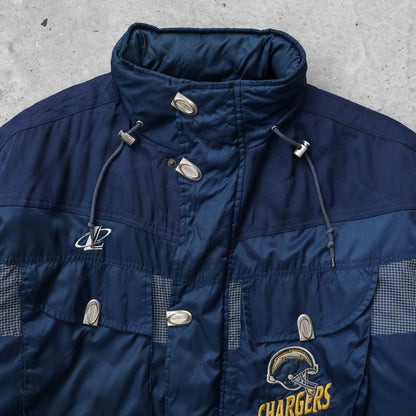 San Diego Chargers NFL Logo Athletic Puffer Jacket - 90s (XL)