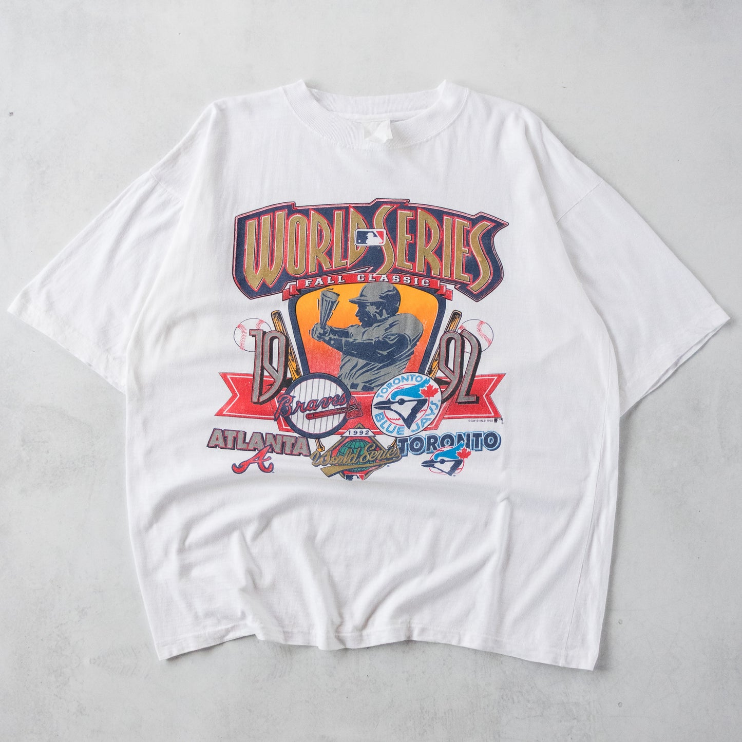 Vintage 1992 Braves vs Blue Jays MLB World Series Tee - XL