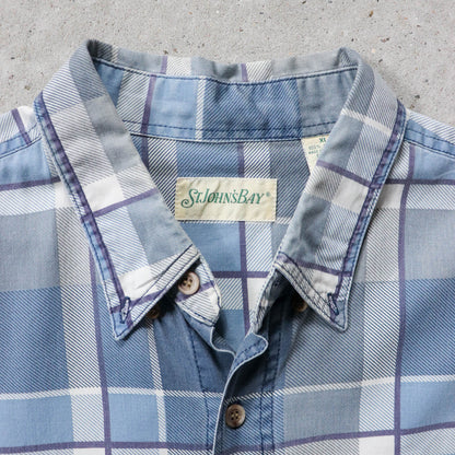 St Johns Bay Cropped Button Up Shirt - 90s (XL)