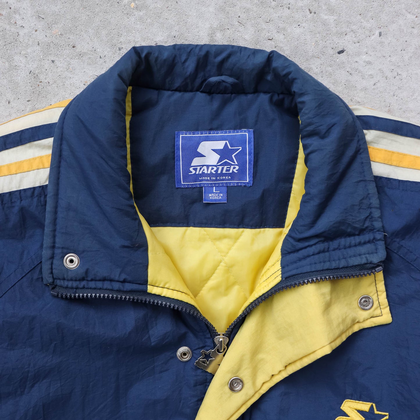 Michigan Wolverines NCAA Starter Puffer Jacket - 90s (L)