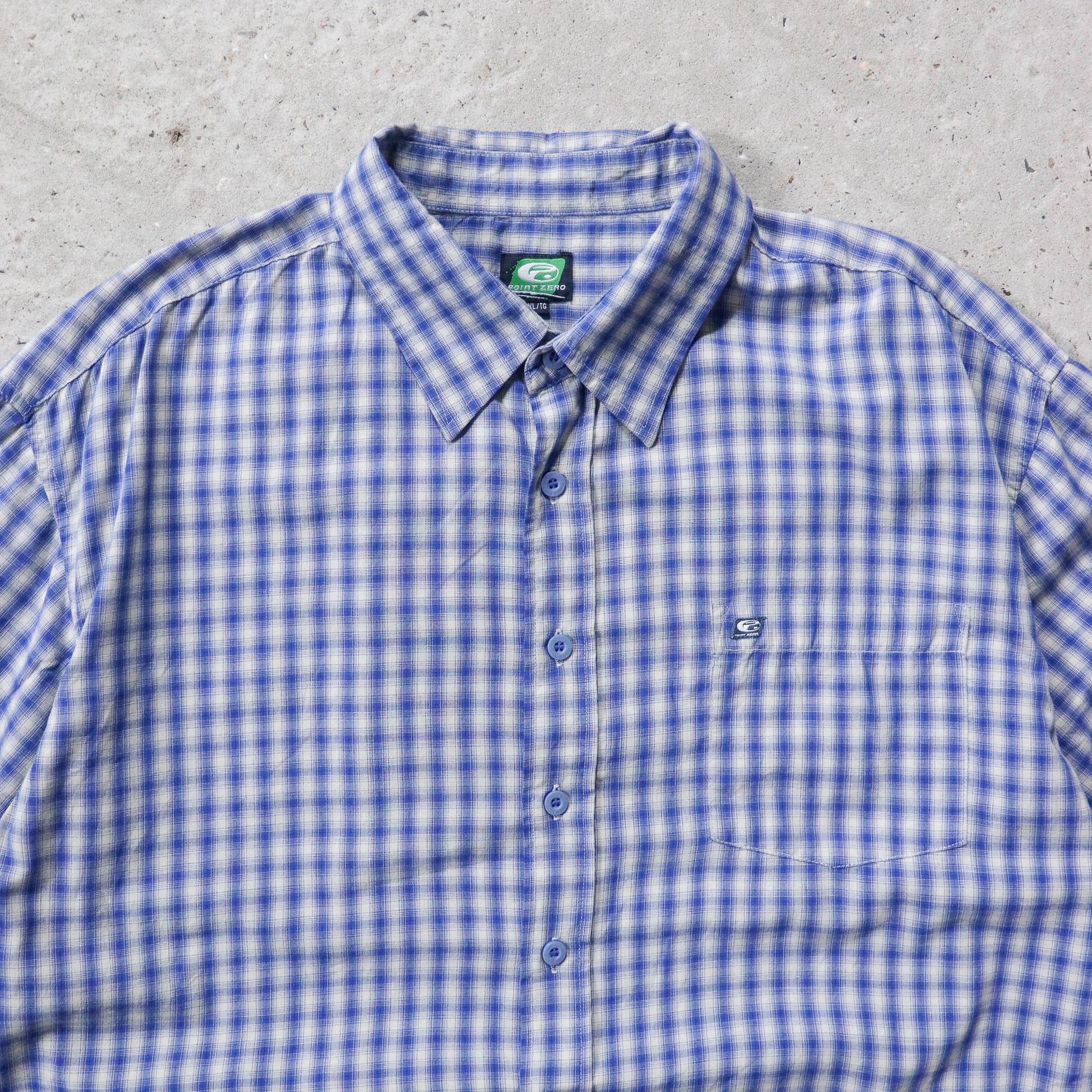 Point Zero Cropped Button Up Shirt - 2000s (XL) - AL Vintage