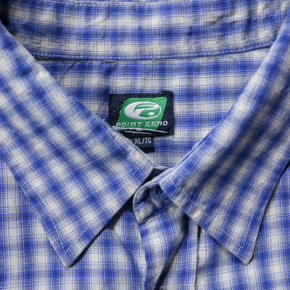 Point Zero Cropped Button Up Shirt - 2000s (XL) - AL Vintage