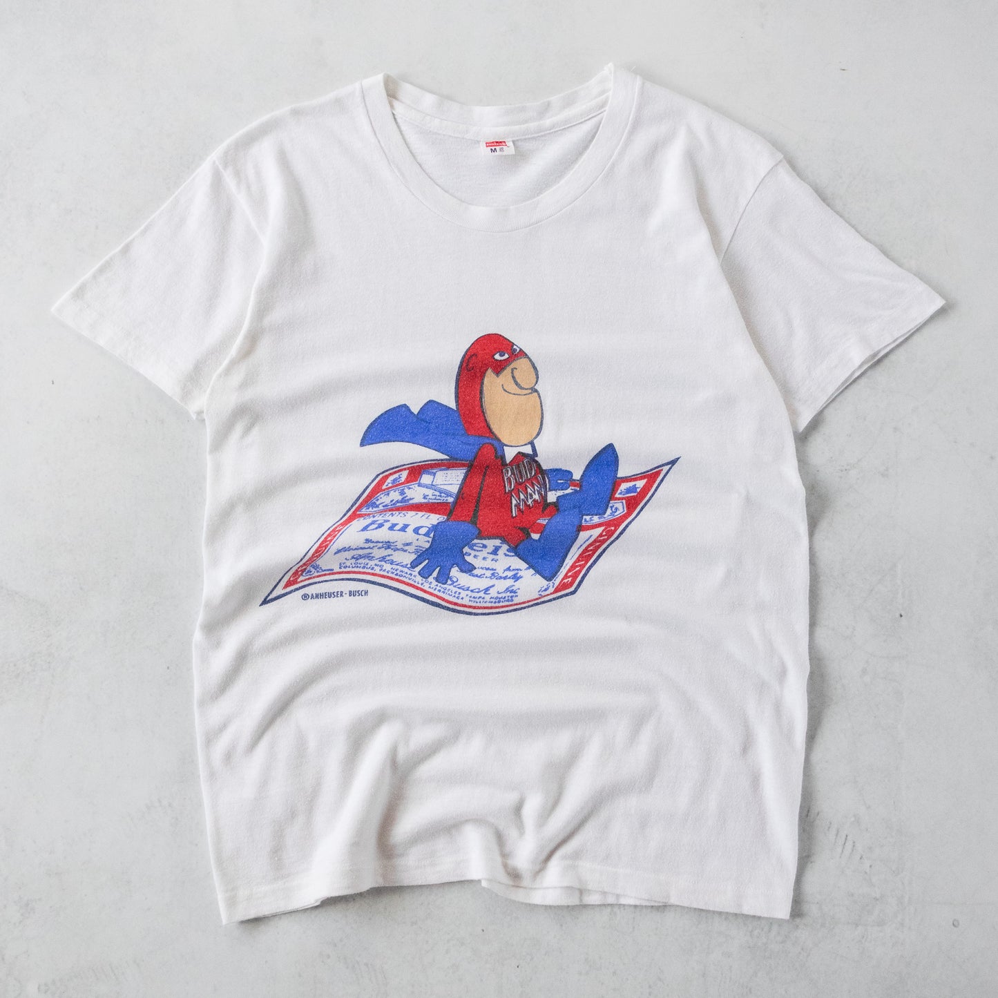 Vintage 70s Budweiser Bud Man Tee - M