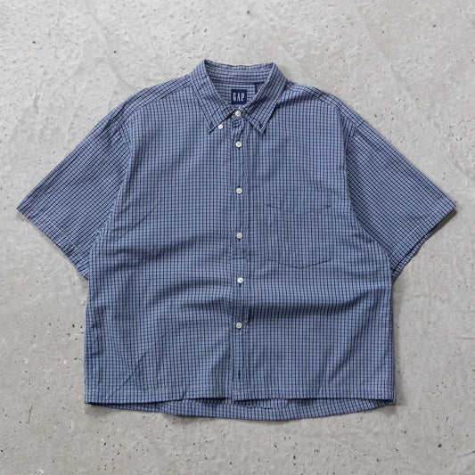 GAP Cropped Button Up Shirt - 2000s (L)