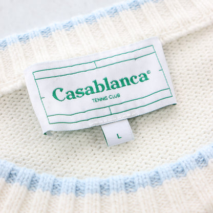 Casablanca Instarsia Orbite Autour De L’Orange Cotton Knit Sweater - L