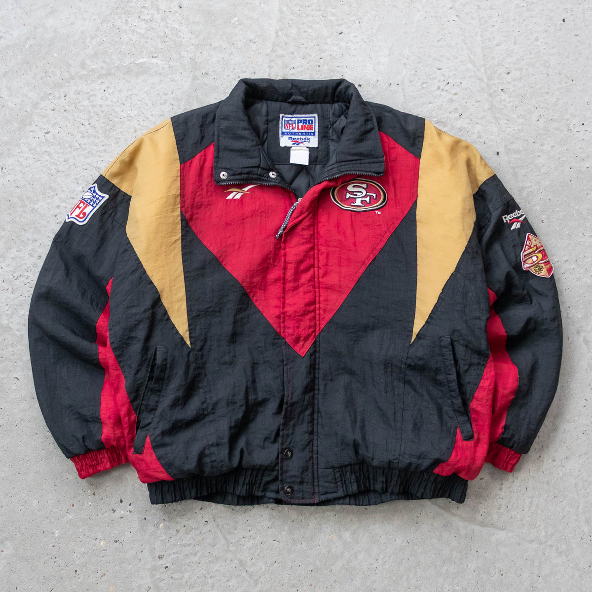 San Francisco 49ers NFL Reebok Puffer Jacket - 90s (L)