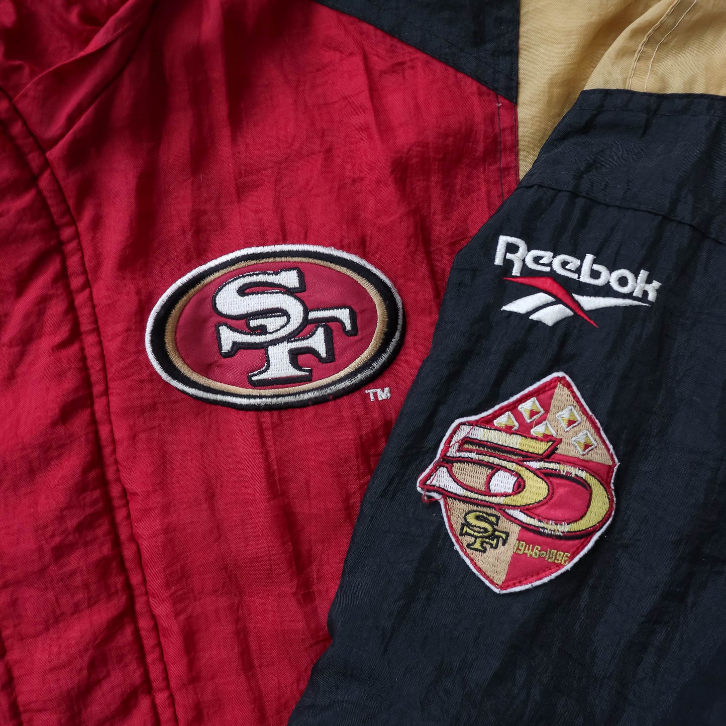 San Francisco 49ers NFL Reebok Puffer Jacket - 90s (L)