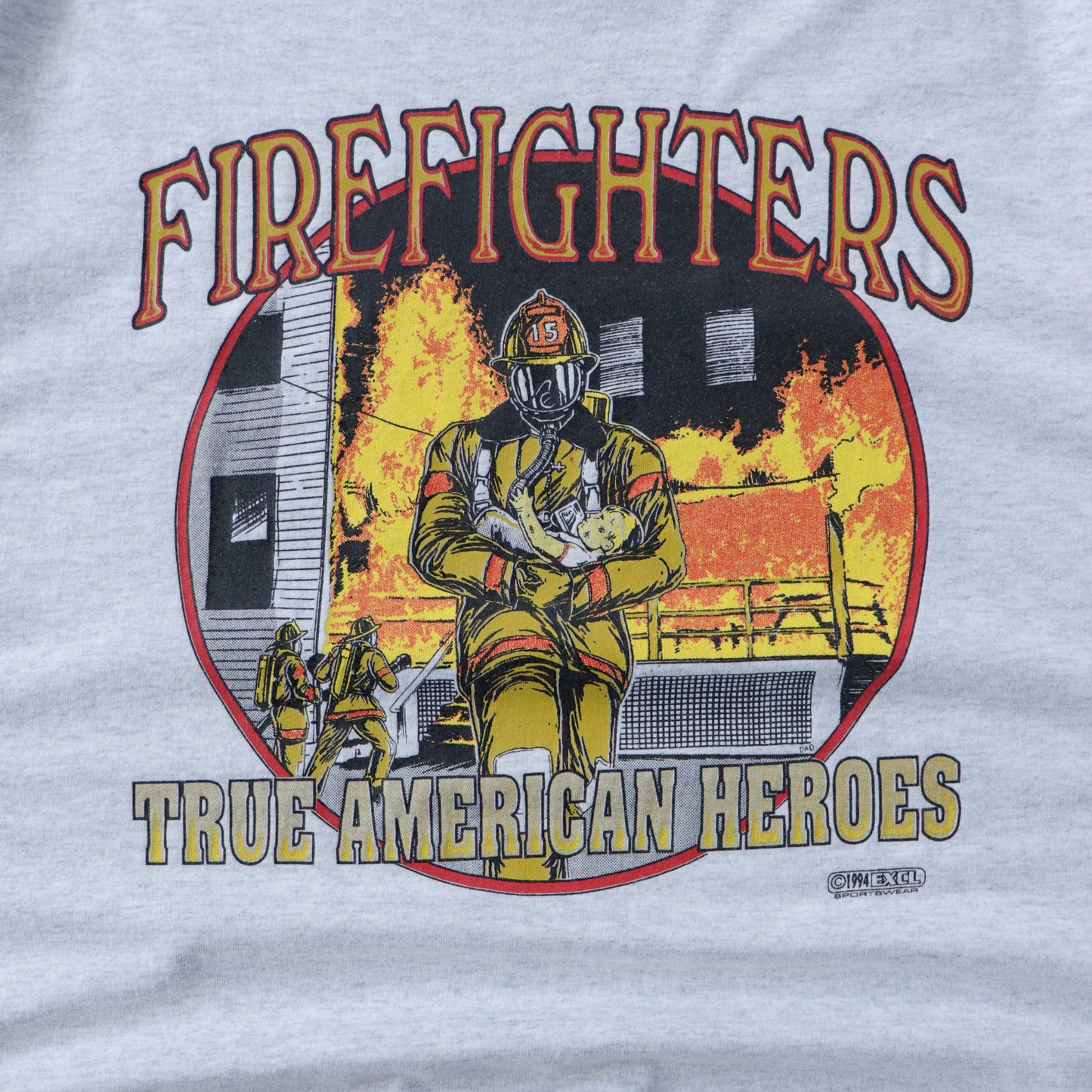 Vintage 90s Firefighters Graphic Tee - XXL