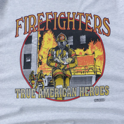 Vintage 90s Firefighters Graphic Tee - XXL