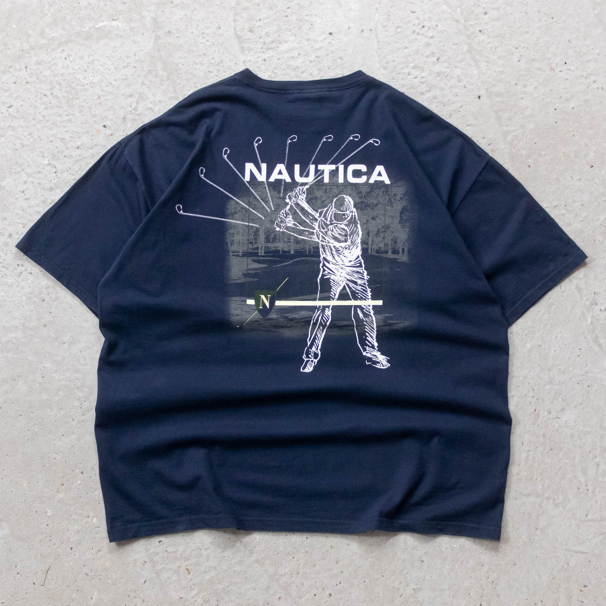 Nautica Golf Graphic Tee - 90s (XXL) - AL Vintage