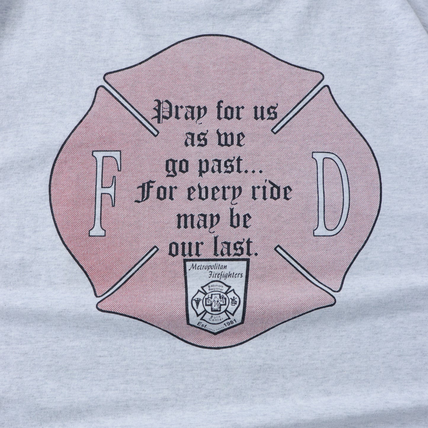 Vintage 90s Firefighters Graphic Tee - XXL