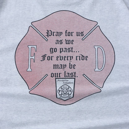 Vintage 90s Firefighters Graphic Tee - XXL