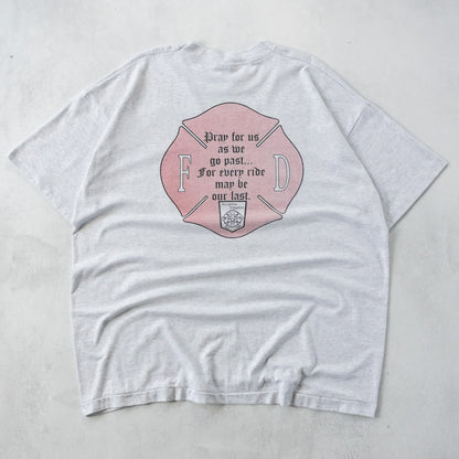 Vintage 90s Firefighters Graphic Tee - XXL