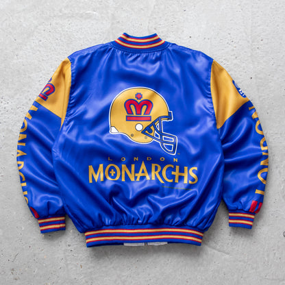 London Monarchs NFL Europe Satin Bomber Jacket - 1991 (L)