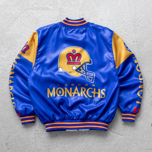 London Monarchs NFL Europe Satin Bomber Jacket - 1991 (L)