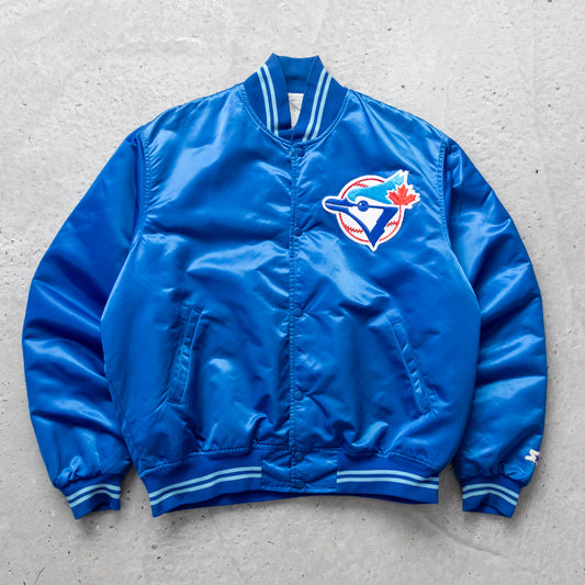 Toronto Blue Jays MLB Starter Satin Bomber Jacket - 90s (XL)