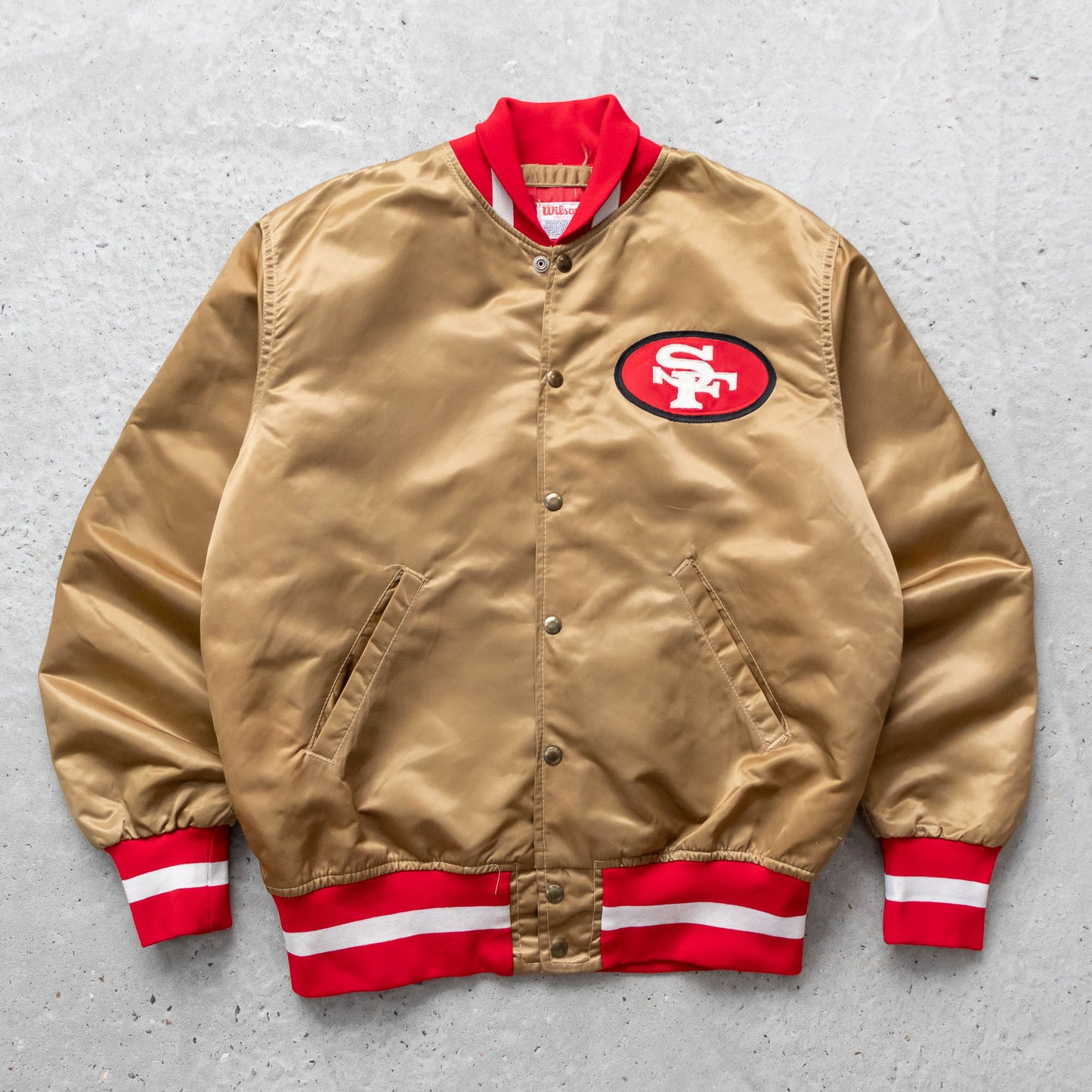 San Francisco 49ers NFL Wilson Satin Jacket – 80s (L)