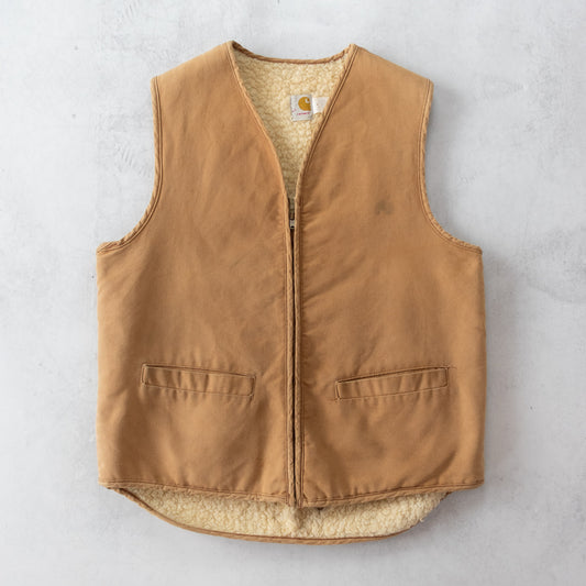Vintage 70s Carhartt Sherpa Lined Work Vest - L