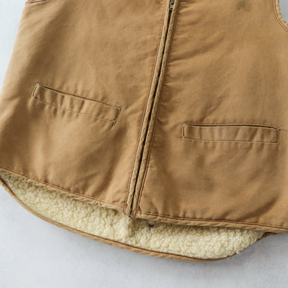 Vintage 70s Carhartt Sherpa Lined Work Vest - L