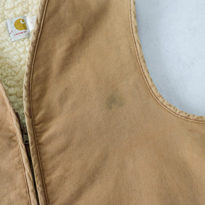 Vintage 70s Carhartt Sherpa Lined Work Vest - L