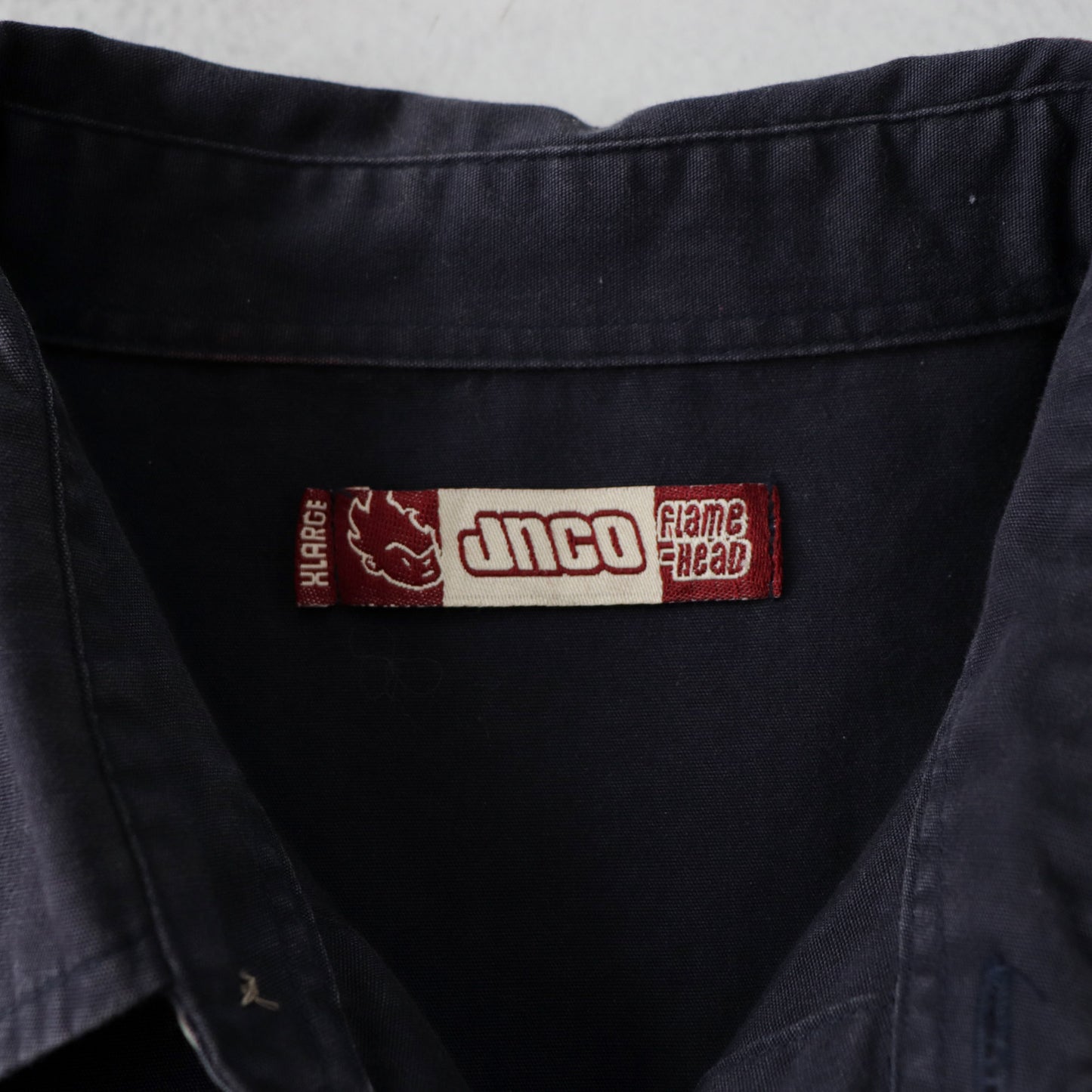 Vintage 90s JNCO Jeans Flame Head Button Up Shirt - M