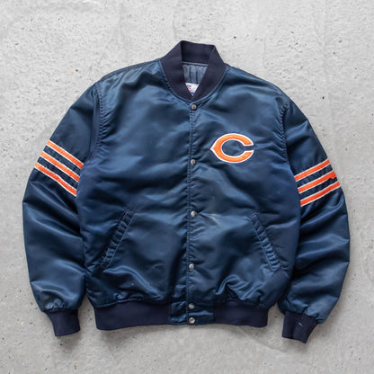 Chicago Bears NFL Starter Satin Bomber Jacket - 80s (L)