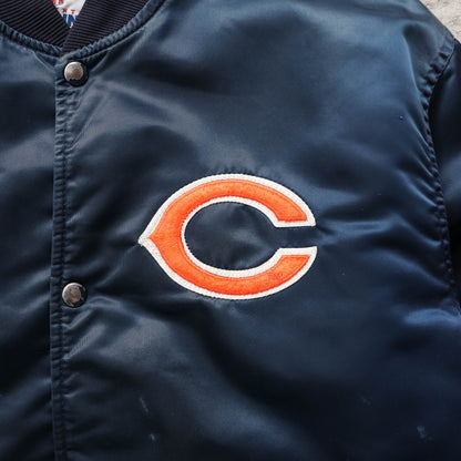 Chicago Bears NFL Starter Satin Bomber Jacket - 80s (L)
