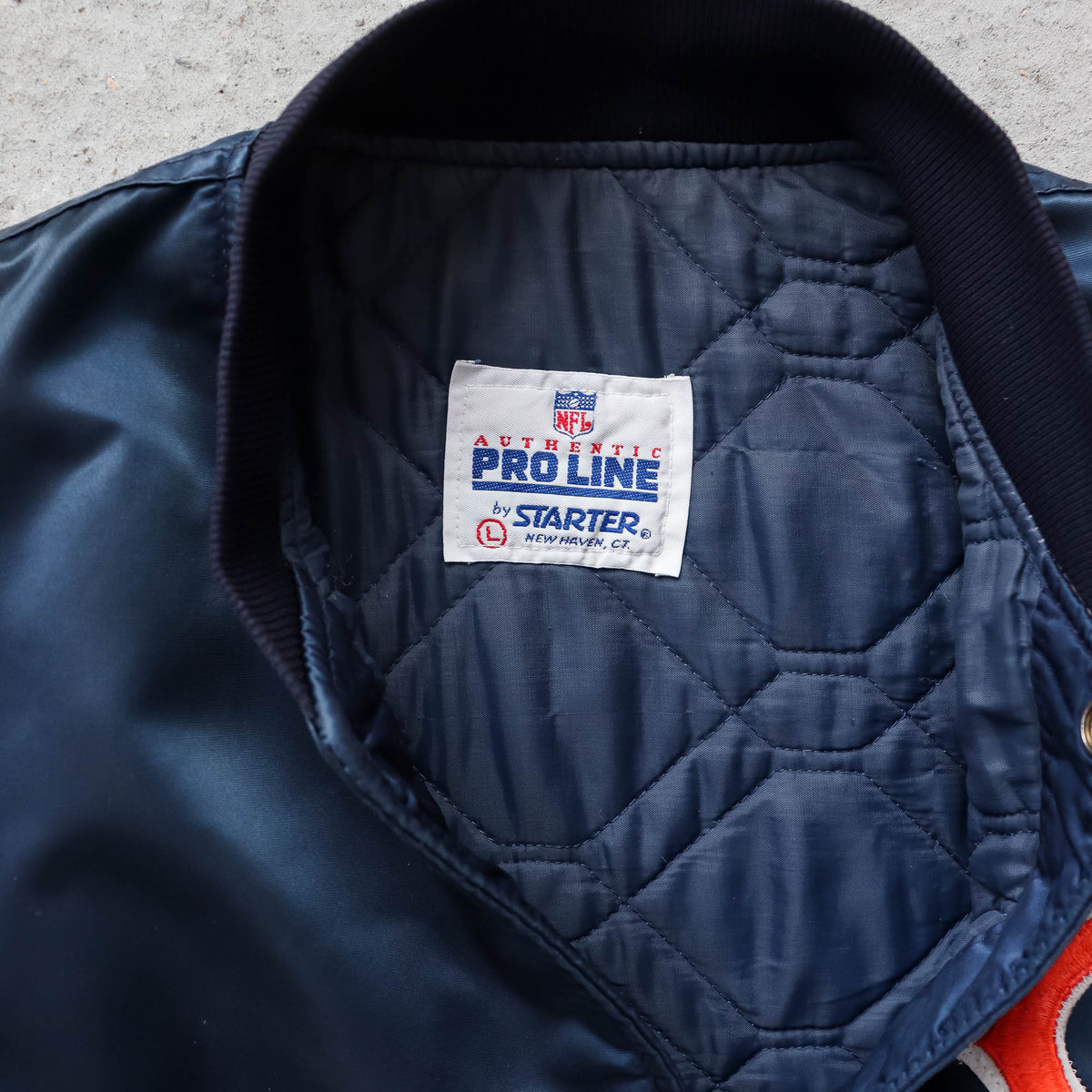 Chicago Bears NFL Starter Satin Bomber Jacket - 80s (L)