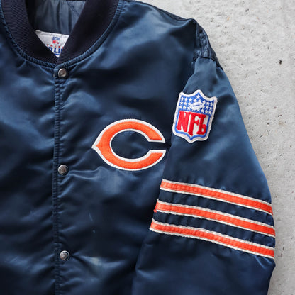 Chicago Bears NFL Starter Satin Bomber Jacket - 80s (L)